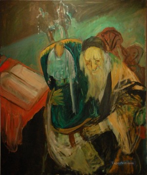 judío Painting - Rabino con Torá judía